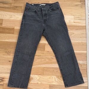 Levi's Wedgie Straight Black Jeans size 27